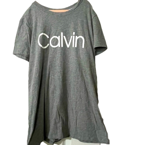 Calvin Klein Performance Other - Calvin Klein Performance Stretch Short-Sleeved T-Shirt M EUC Gray Grey White